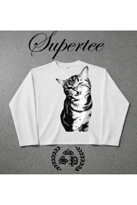 Long Sleeve Serisi Vintage Y2K Uzun Kollu T-Shirt Long Sleeve Harujuka boxyTrexz33 Supertee Design1